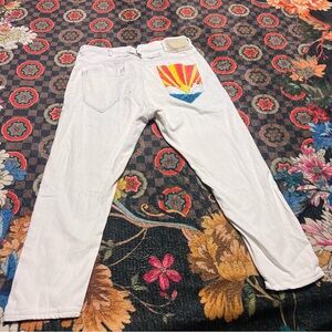 November Maison Off-White Jeans with Subtle Blue spots